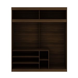 Manhattan Comfort Mulberry 81.3-in Brown Open Wardrobe Cabinet