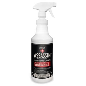 JANITORI Assassin Spray and Wipe disinfectant and all purpose cleaner 33.81 Fluid Ounce