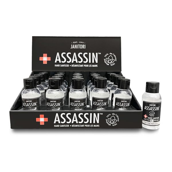 Gel assainissant pour les mains Assassin de JANITORI, aux agrumes, 27,05 oz liq (caisse de 20)