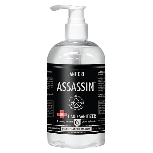 Gel assainissant pour les mains Assassin de JANITORI, aux agrumes, 16,90 oz liq