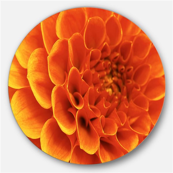 orange flower metal wall decor