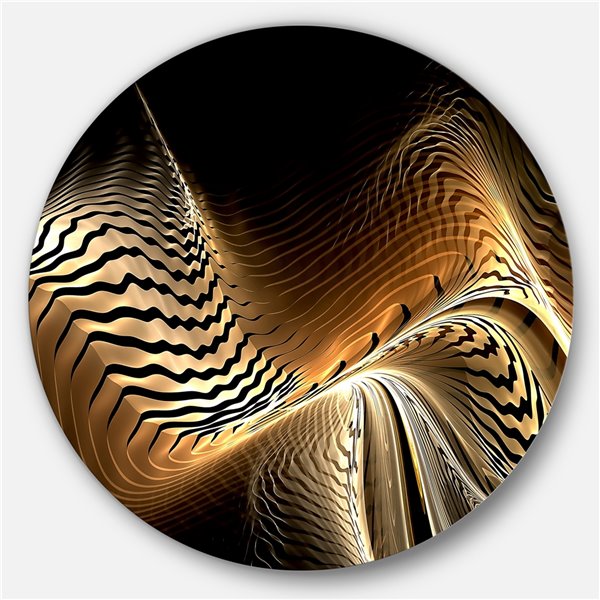 Designart 29-in X 29-in Brown And Black Abstract Fractal Design ...