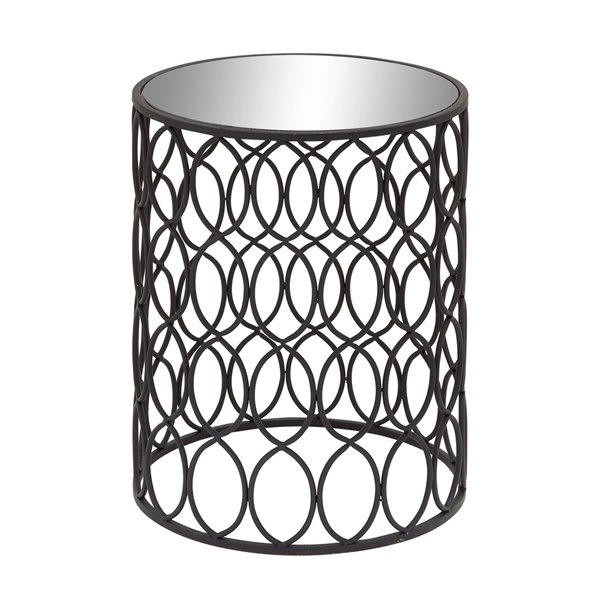 Grayson Lane Contemporary Black Metal Round End Table 361075 | RONA