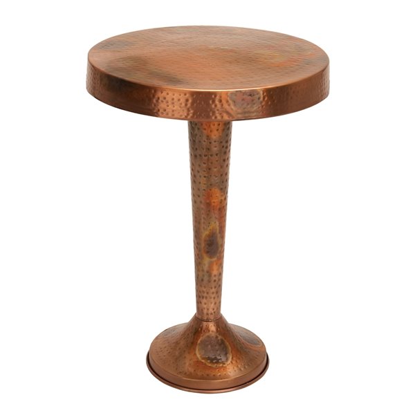 Grayson Lane Copper Metal Round End Table