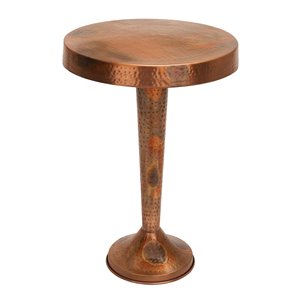 Grayson Lane Copper Metal Round End Table