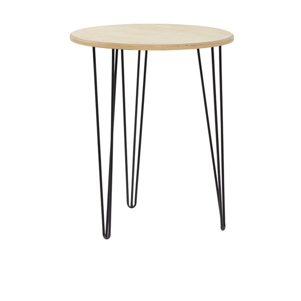 Grayson Lane Modern Brown Wood Round End Table