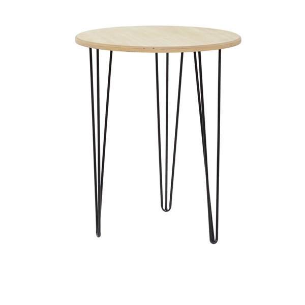 Grayson Lane Modern Brown Wood Round End Table