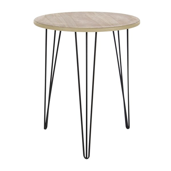 Grayson Lane Modern Brown Wood Round End Table