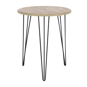 Grayson Lane Modern Brown Wood Round End Table