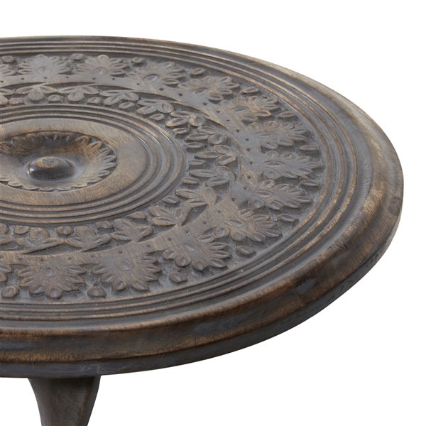 Grayson Lane Traditional Brown Mango Wood Accent Table