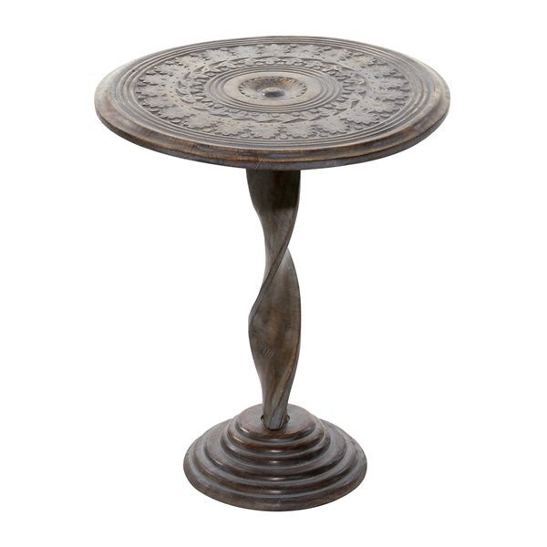 Grayson Lane Traditional Brown Mango Wood Accent Table