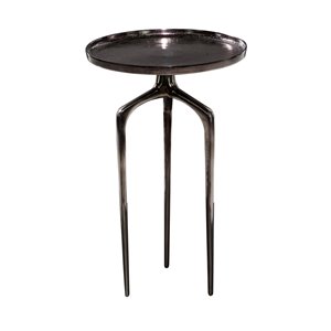 Grayson Lane Contemporary Black Aluminum Round End Table