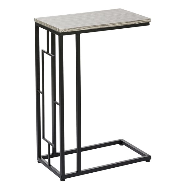 Grayson Lane Black Metal Rectangular End Table 363994 RONA
