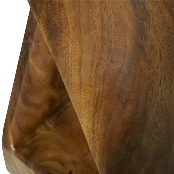 Grayson Lane Contemporary Brown Saur Wood Square End Table