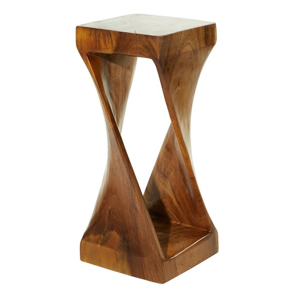 Grayson Lane Contemporary Brown Saur Wood Square End Table