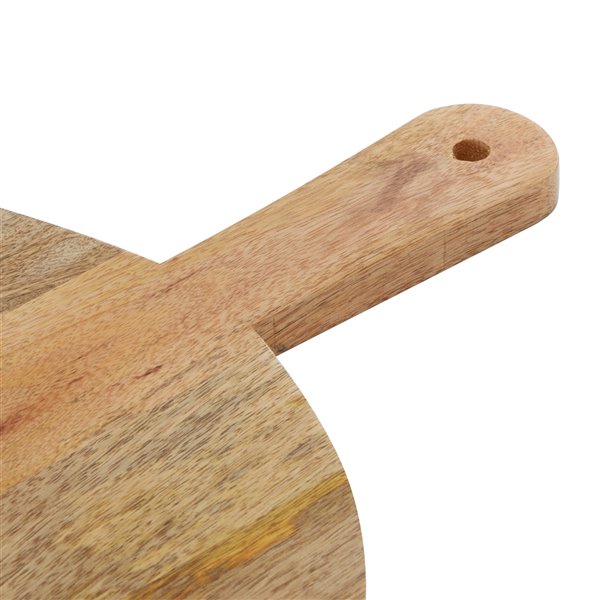 Grayson Lane 13.55-in x 16.8-in Round Natural Brown Wood/Terrazzo Cutting Board