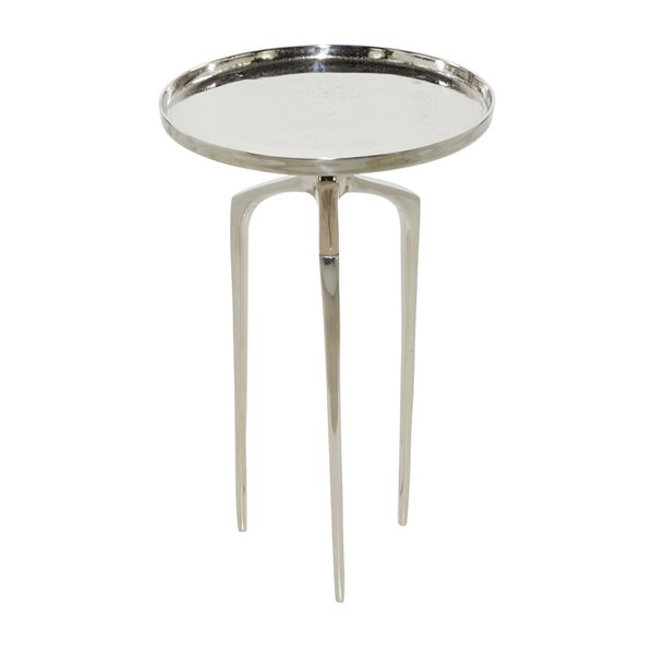 Grayson Lane Silver Metal Round End Table