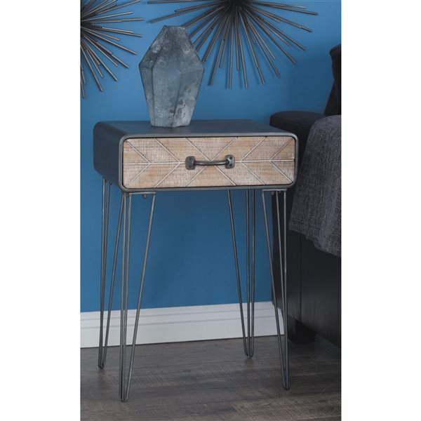 Grayson Lane Modern Black Metal Rectangular Accent Table