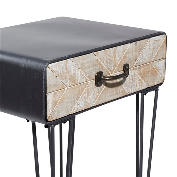 Grayson Lane Modern Black Metal Rectangular Accent Table