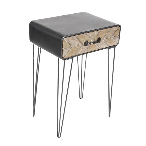 Grayson Lane Modern Black Metal Rectangular Accent Table