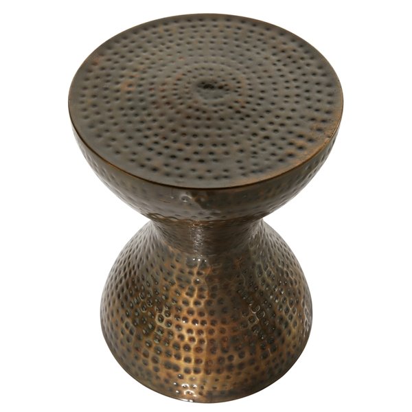 Grayson Lane Industrial Bronze Iron Round End Table