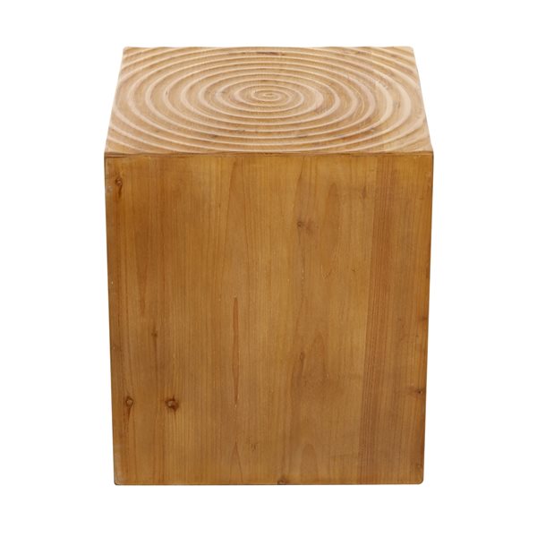 Grayson Lane Rustic Brown Wood Square End Table