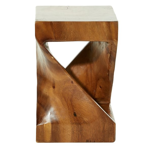 Grayson Lane Brown Saur Wood Square End Table