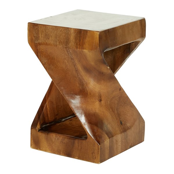 Grayson Lane Brown Saur Wood Square End Table