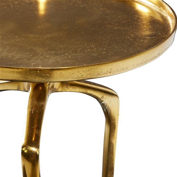 Grayson Lane Gold Metal Round End Table