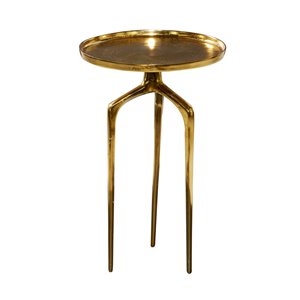 Grayson Lane Gold Metal Round End Table