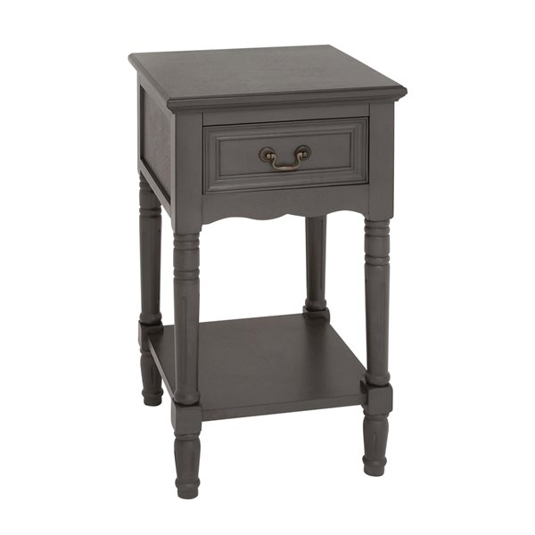 Grayson Lane Traditional Grey Wood Rectangular End Table 367008 | RONA
