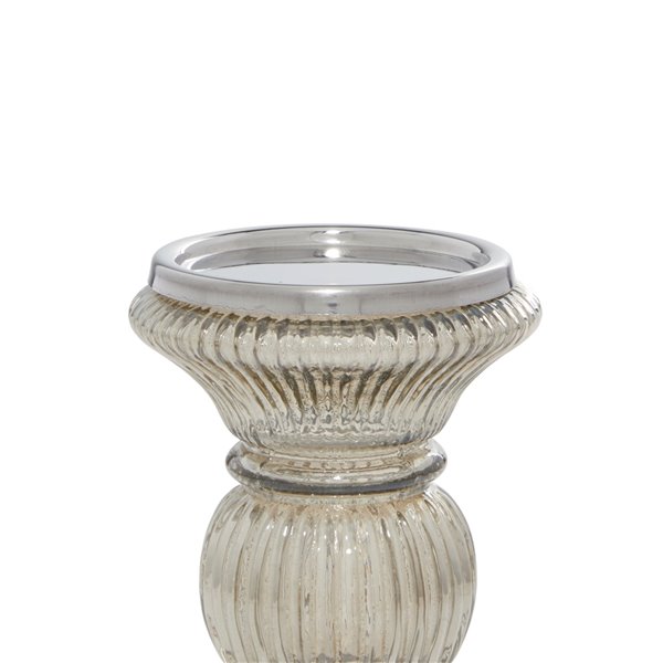 Grayson Lane Set of 3 Traditional Glass Pillar Candle Holder