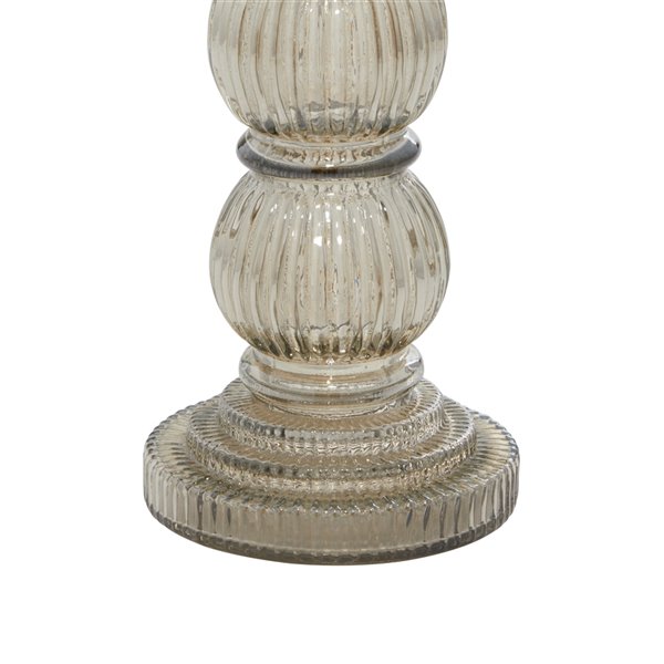 Grayson Lane Set of 3 Traditional Glass Pillar Candle Holder