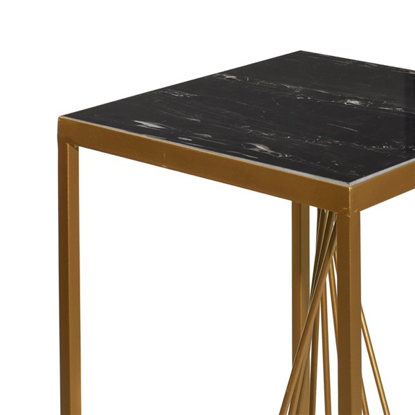 Grayson Lane Gold Granite/Marble Square End Table