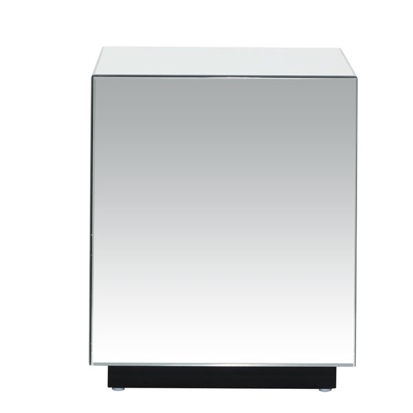 Grayson Lane Silver Mirror Square End Table