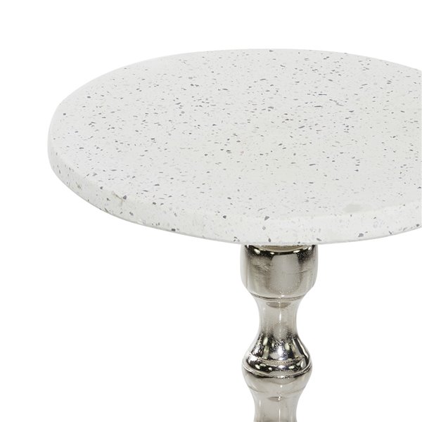 Grayson Lane Traditional Silver Composite Round End Table