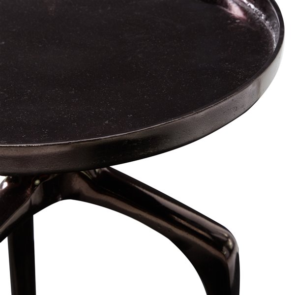 Grayson Lane Black Metal Round End Table