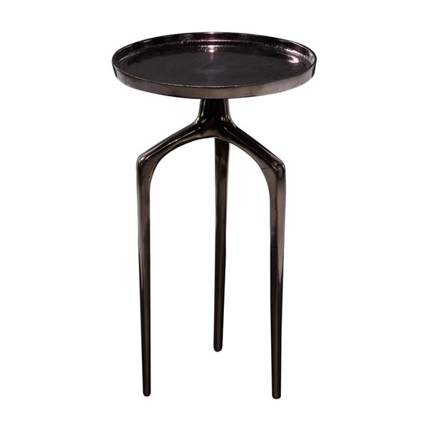 Grayson Lane Black Metal Round End Table