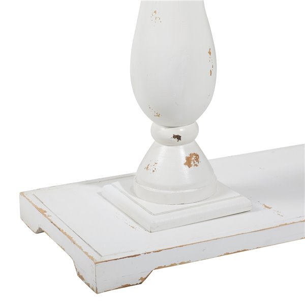 Grayson Lane 32 In. x 48 In. Farmhouse Console Table White Wood