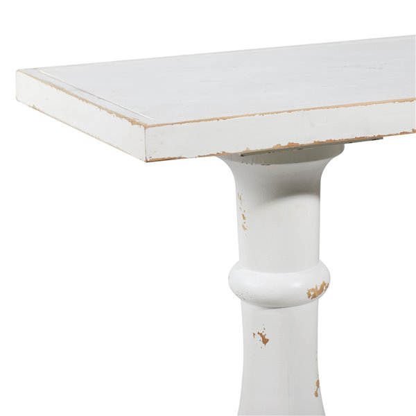 Grayson Lane 32 In. x 48 In. Farmhouse Console Table White Wood