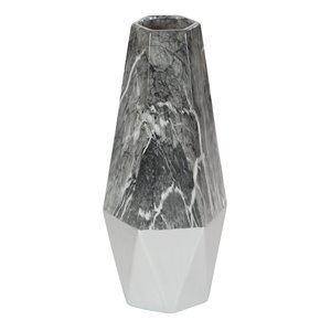 18 In. x 7 In. Contemporary Vase Grey Stoneware