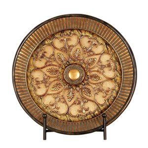 1 In. x 16 In. Traditional Decorative Plate Stand Gold Polys