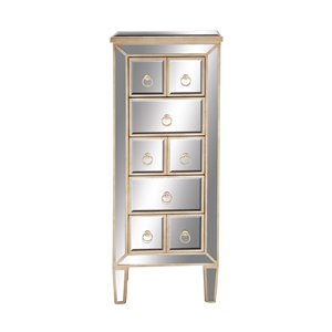 48 In. x 18 In. Glam Chest Beige Wood
