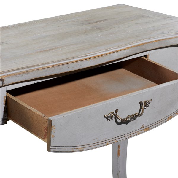 Grayson Lane 31 In. x 43 In. Farmhouse Console Table White W