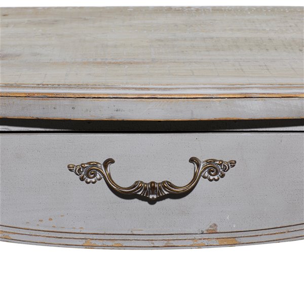 Grayson Lane 31 In. x 43 In. Farmhouse Console Table White W