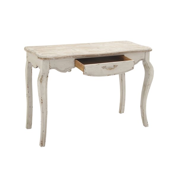 Grayson Lane 31 In. x 43 In. Farmhouse Console Table White W