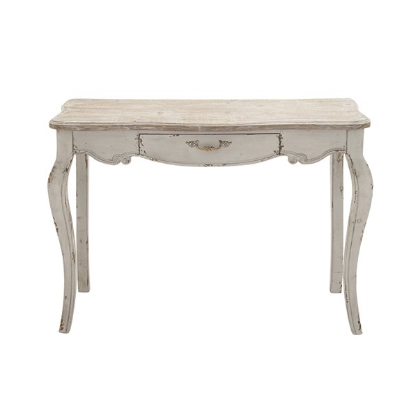 Grayson Lane 31 In. x 43 In. Farmhouse Console Table White W