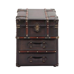 23 In. x 18 In. Traditional Cabinet Dark Brown Wood