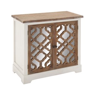 13 In. x 32 In. Farmhouse Cabinet White Wood