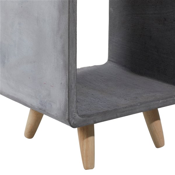 Grayson Lane Square Grey Outdoor End Table 16-in W x 16-in L